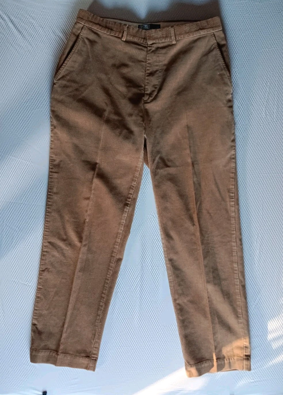 Polo Ralph Lauren Pleated Corduroy Pants Mens 34x31 Brown Casual Straight Preppy