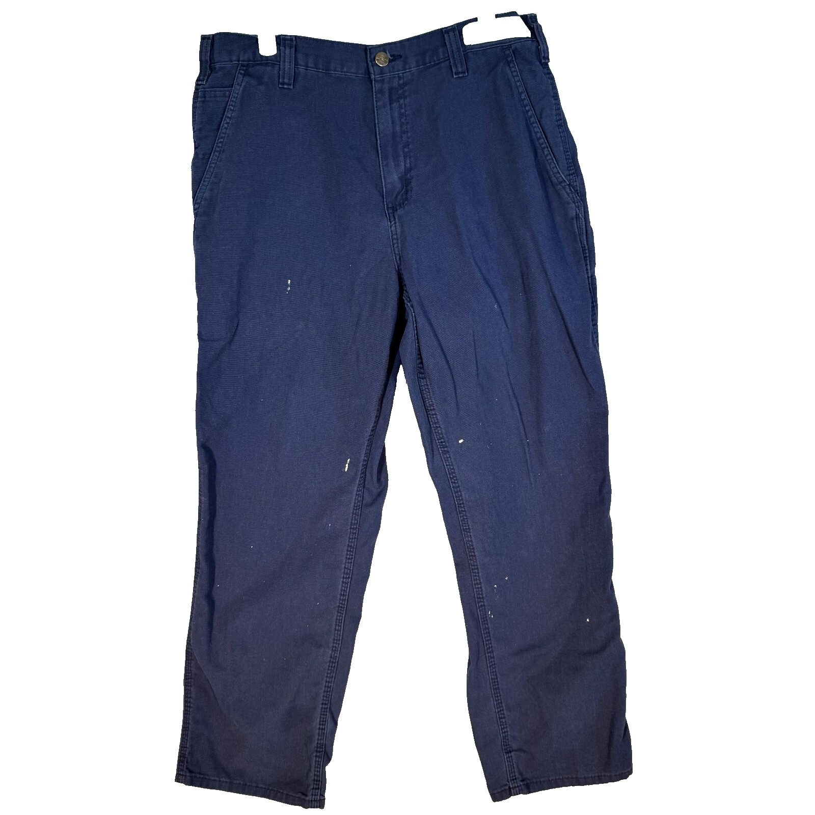 Carhartt Men's Carpenter 383-20 Pants 34 X 30 Navy Soft Canvas Dungaree M1775