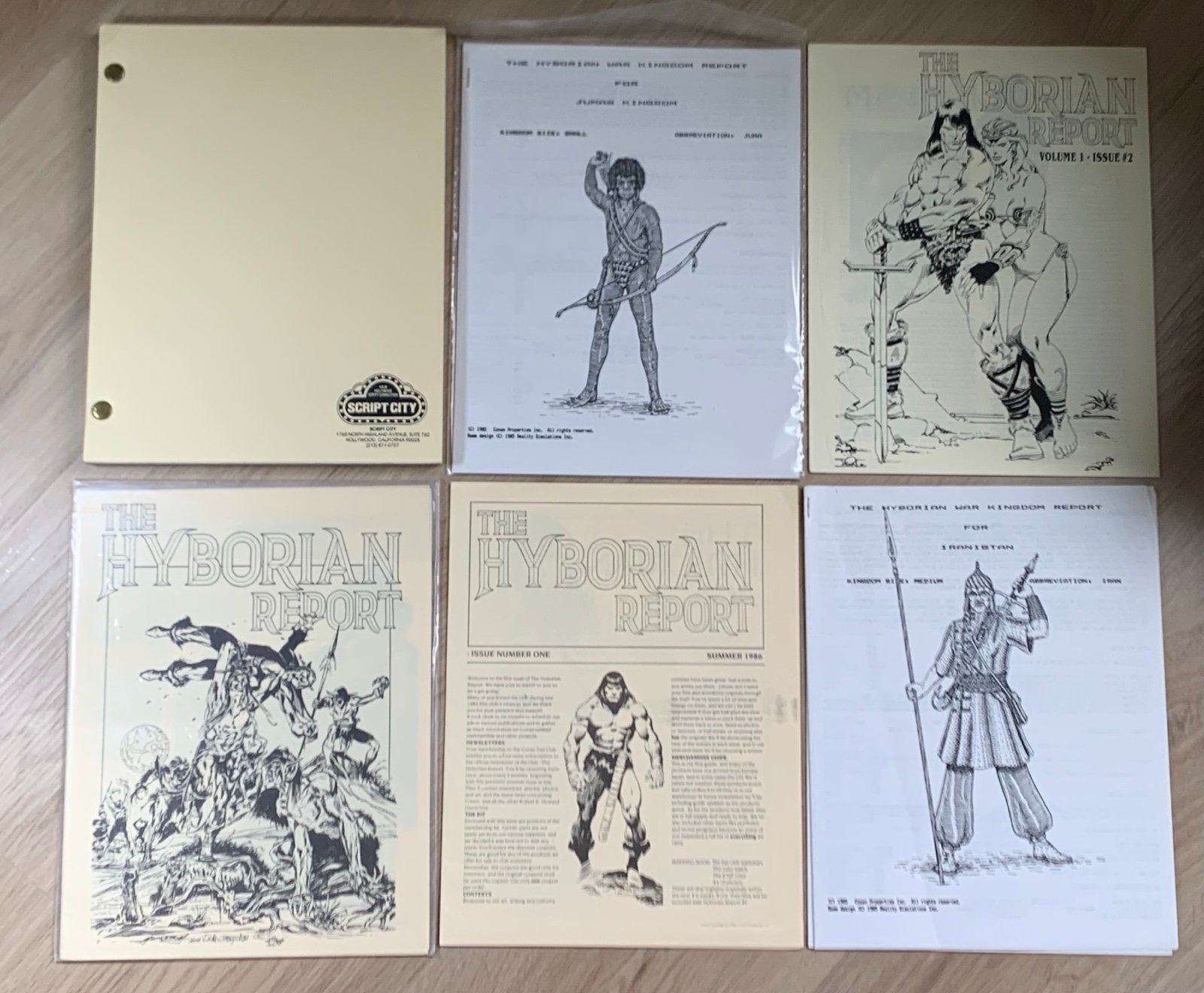 Conan the Barbarian Movie Script Third Draft Hybirian Reports & War Kingdom 1985