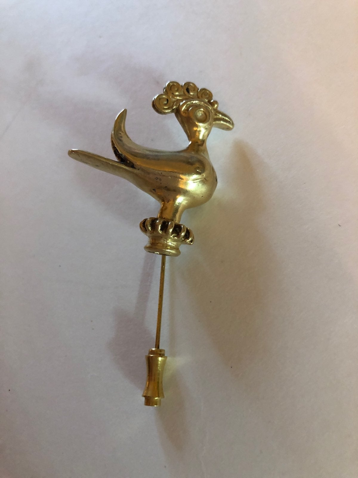 Vintage sterling 14kt gold plated brooch