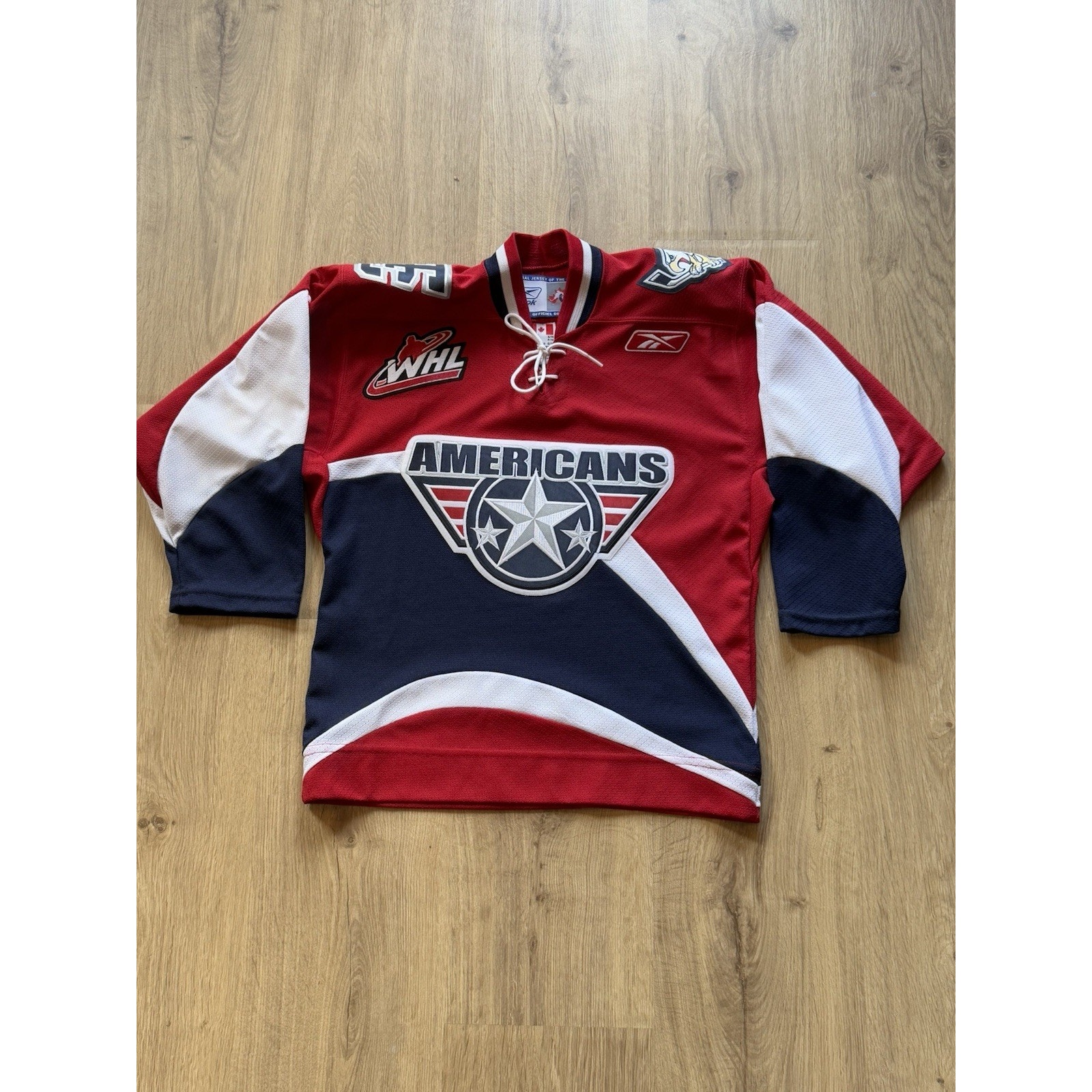 Official Jersey Of The CHL "WHL AMERICANS" Reebok Youth S/M Jersey.