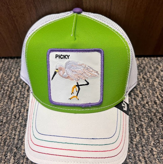 Goorin Bros Animal Farm Trucker Baseball Hat Cap The Claw Picky Bird Stork Rare