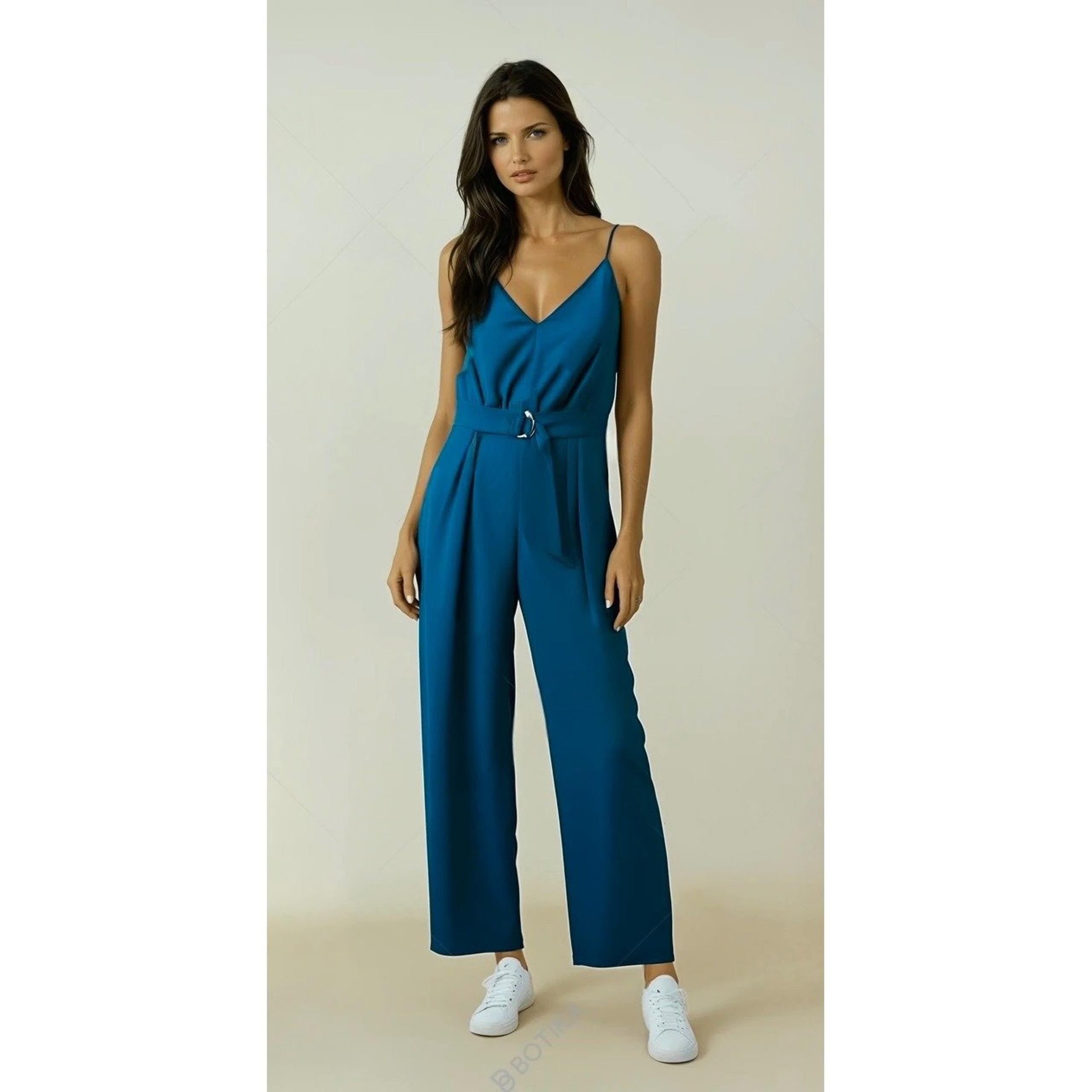Women's Spaghetti Strap Jumpsuit With Pockets Teal Size 6 - Jill Jill Stuart
