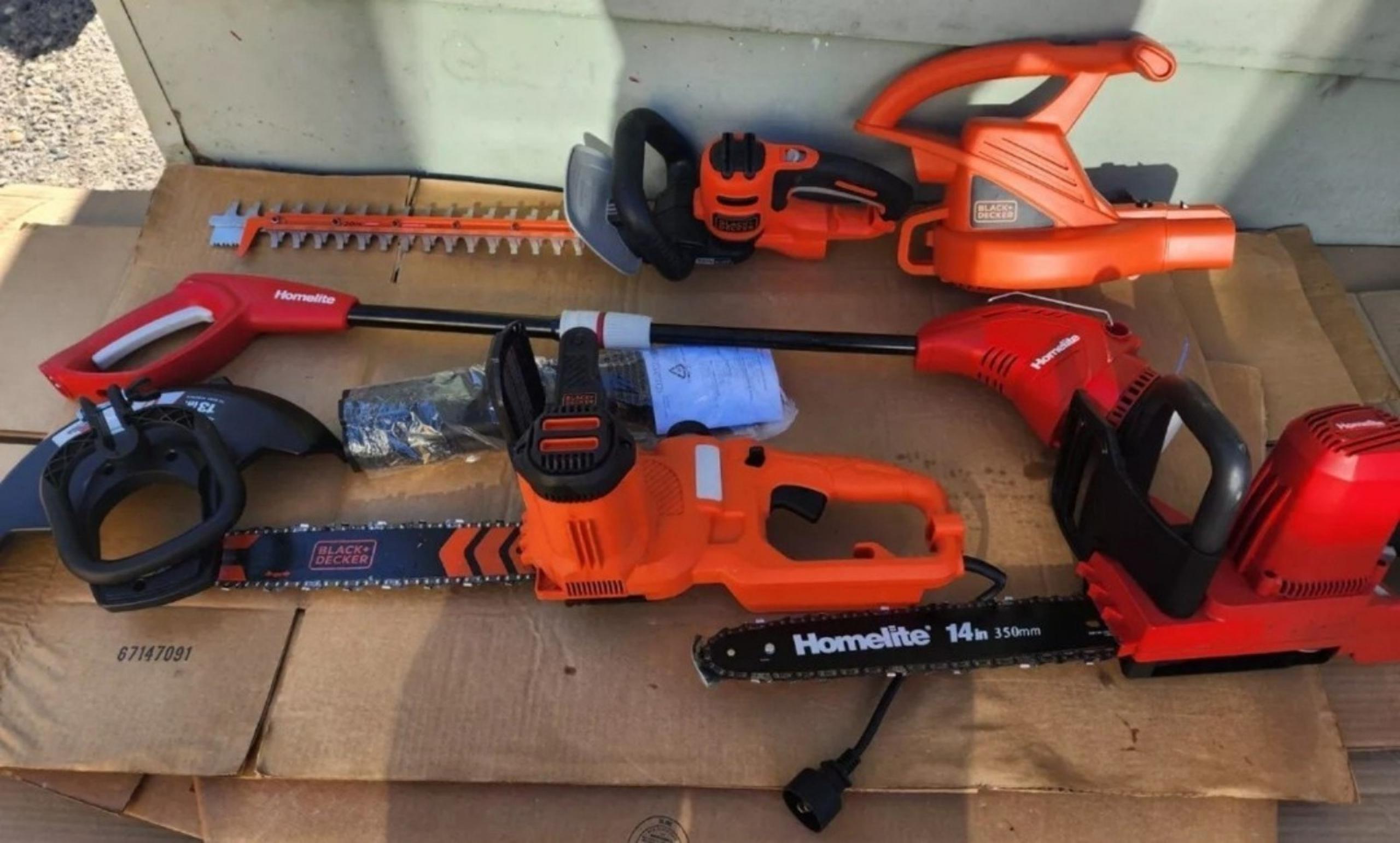Black and decker homelite CORDED ELECTRIC TOOL LOT