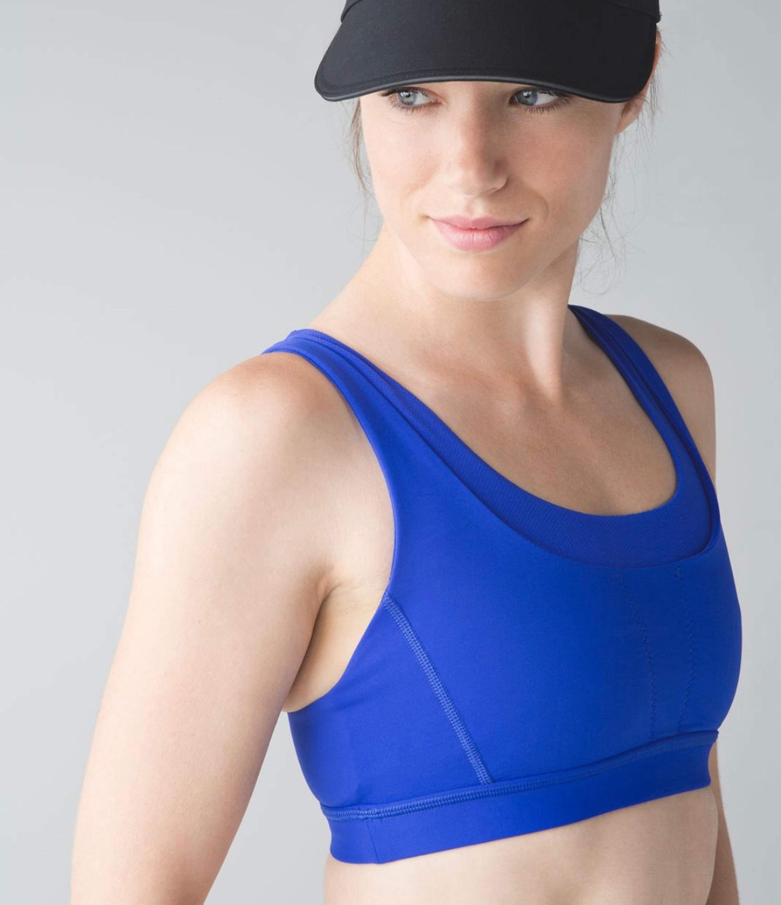 Lululemon run stuff your bra III blue women's 6