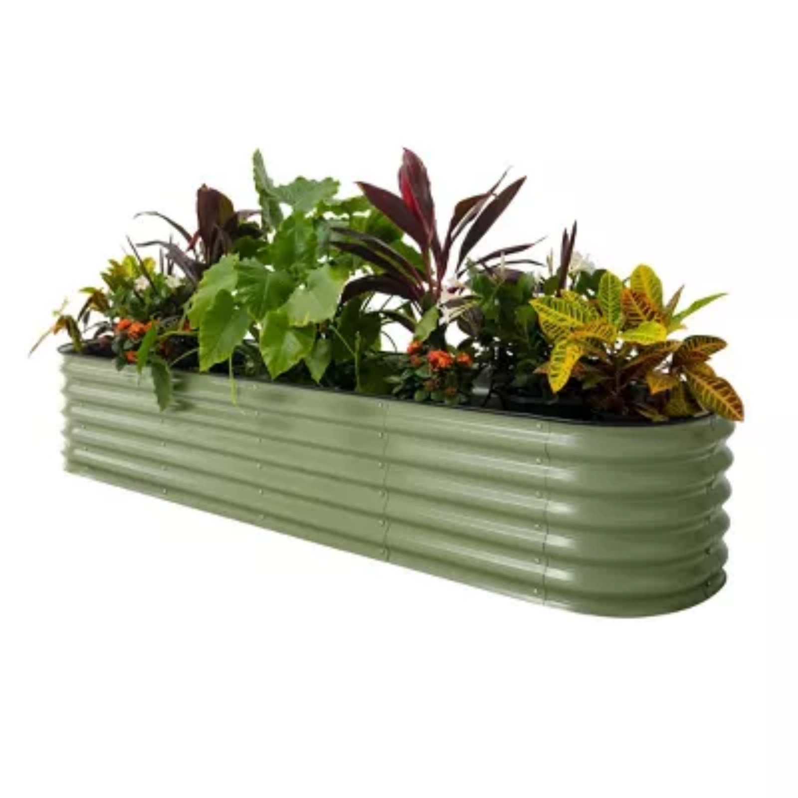 Vego Garden 9-in-1 Modular Rectangular Metal Outdoor Raised Garden Bed 42 x78 x1