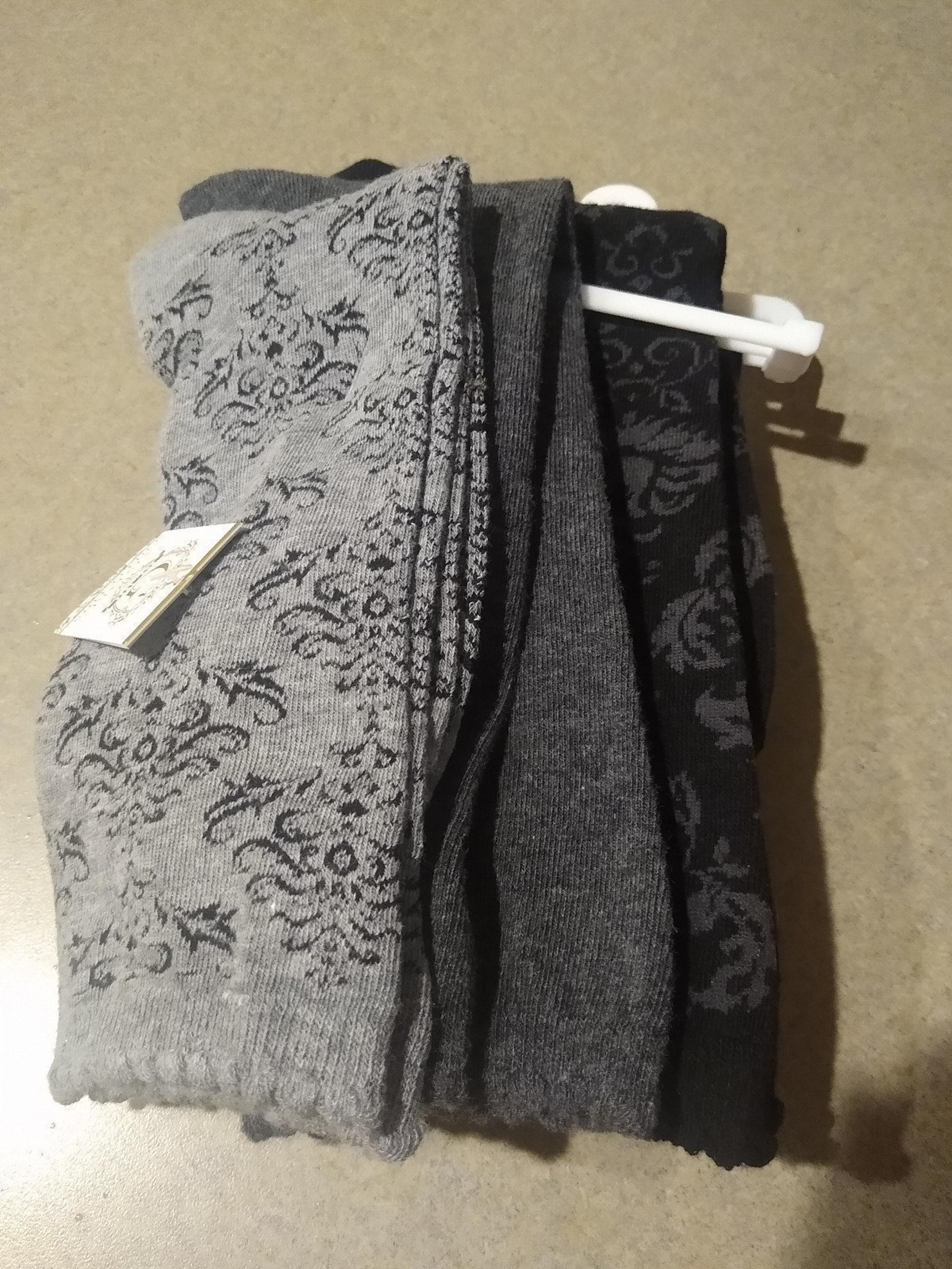 NWT Women's Print + Solid Damask Crew Socks Multi Pack