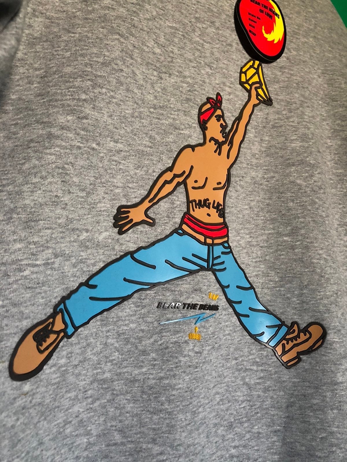 Bear the Beams rubber print Air Tupac