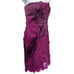Laundry by Shelli Segal Purple Strapless Mini Dress Floral Crochet size 4 Y2K