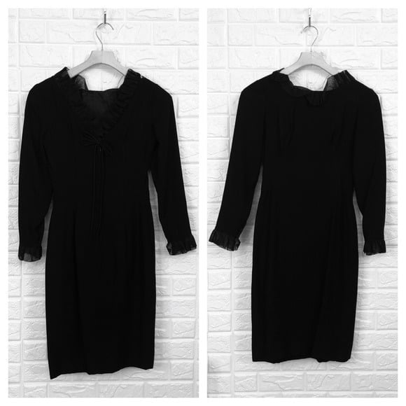 Vintage ILGWU union made ruffle dress