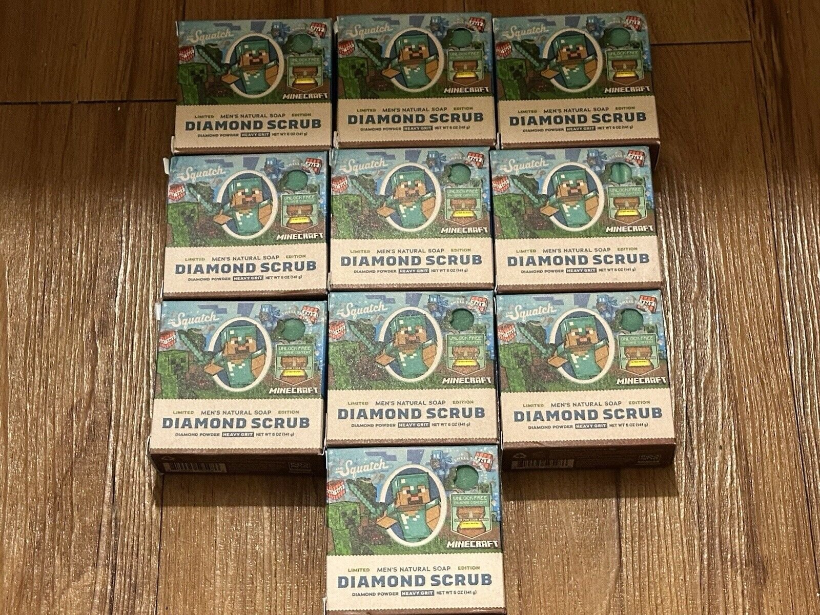 LOT OF 10 Dr Squatch Diamond Scrub Limited Edition All Natural Bar Soap