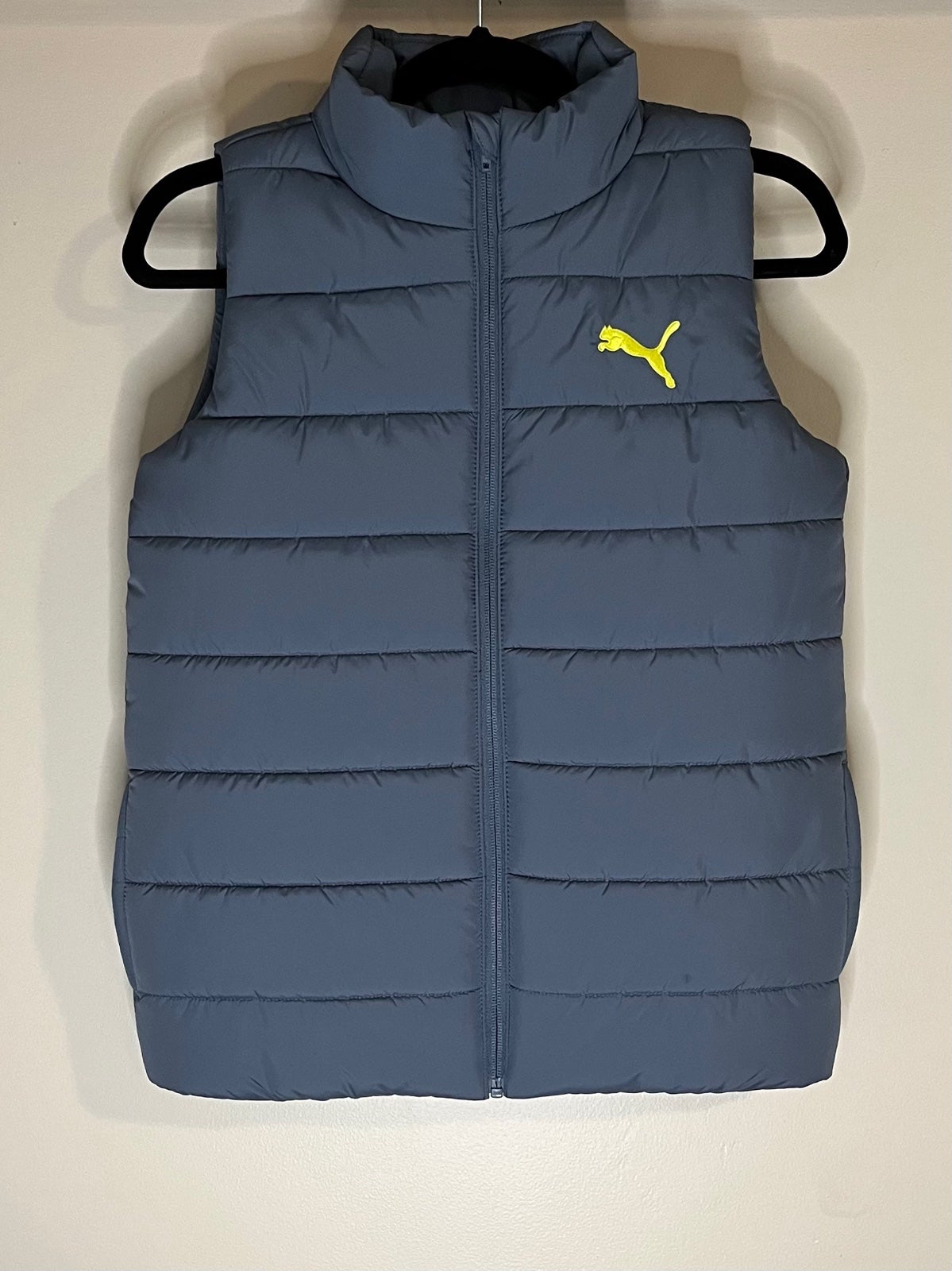 Puma Youth Boy’s Classic Light Blue Puffer Winter Vest Jacket Size M 10/12