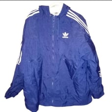 Vintage Adidas Stadium Puffer Jacket Hooded Insulated 90s Navy Blue Mens Size XL
