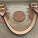 Vintage ROBERTO ROMA Italy Purse Brown Reptile Leather 2 Handle HandBag Satchel