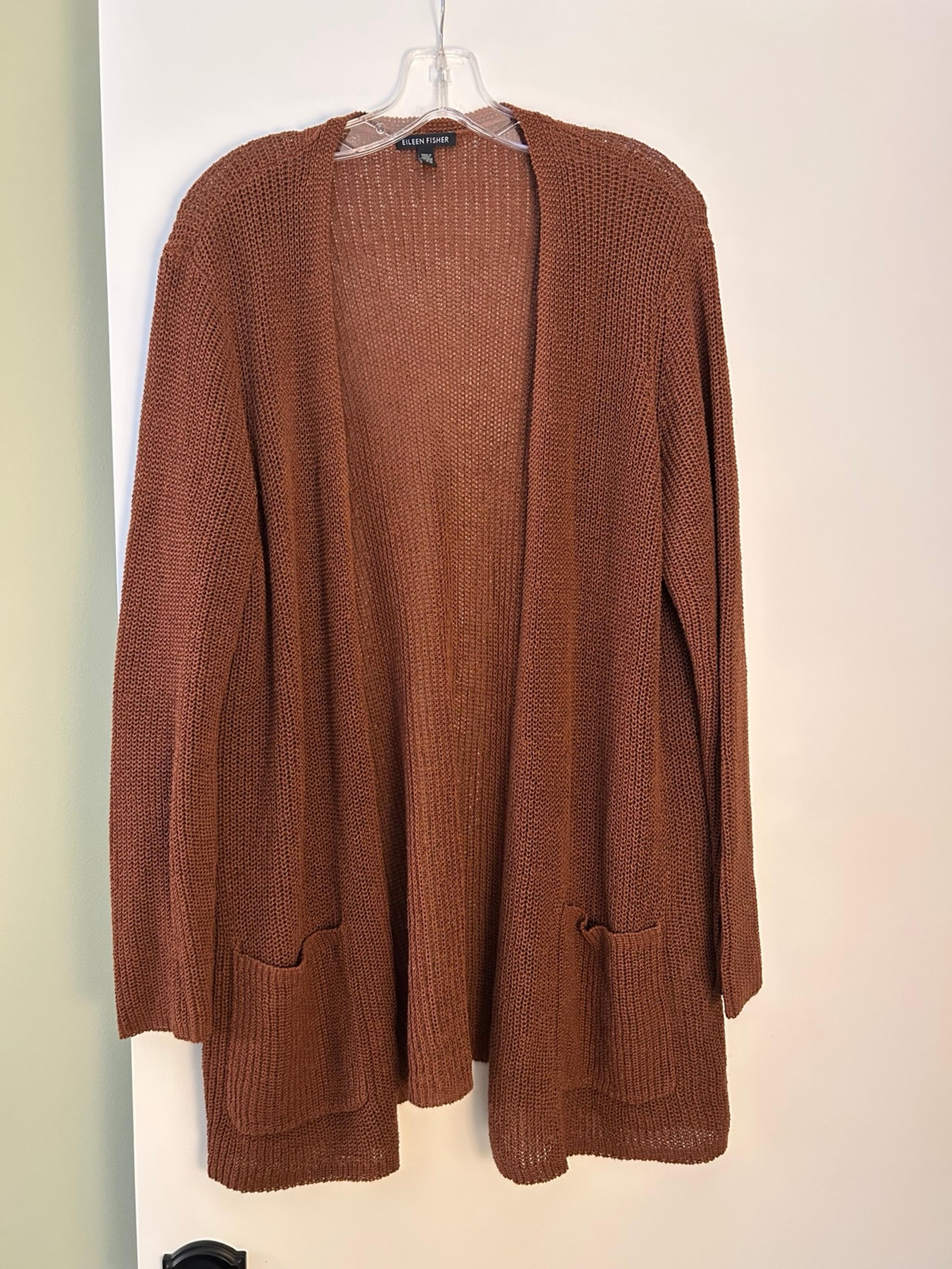 Eileen Fisher Cotton/Linen Cardigan (L)