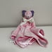 Elegant Baby Pink Purple Elephant Security Blanket Lovey Lovie Satin Back Bow