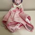 Elegant Baby Pink Purple Elephant Security Blanket Lovey Lovie Satin Back Bow