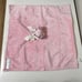 Elegant Baby Pink Purple Elephant Security Blanket Lovey Lovie Satin Back Bow