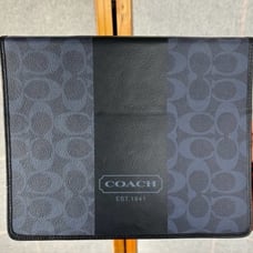 Coach Accessories | iPad 6th Gen Signature Blue Leather Case Fold Over Authentic