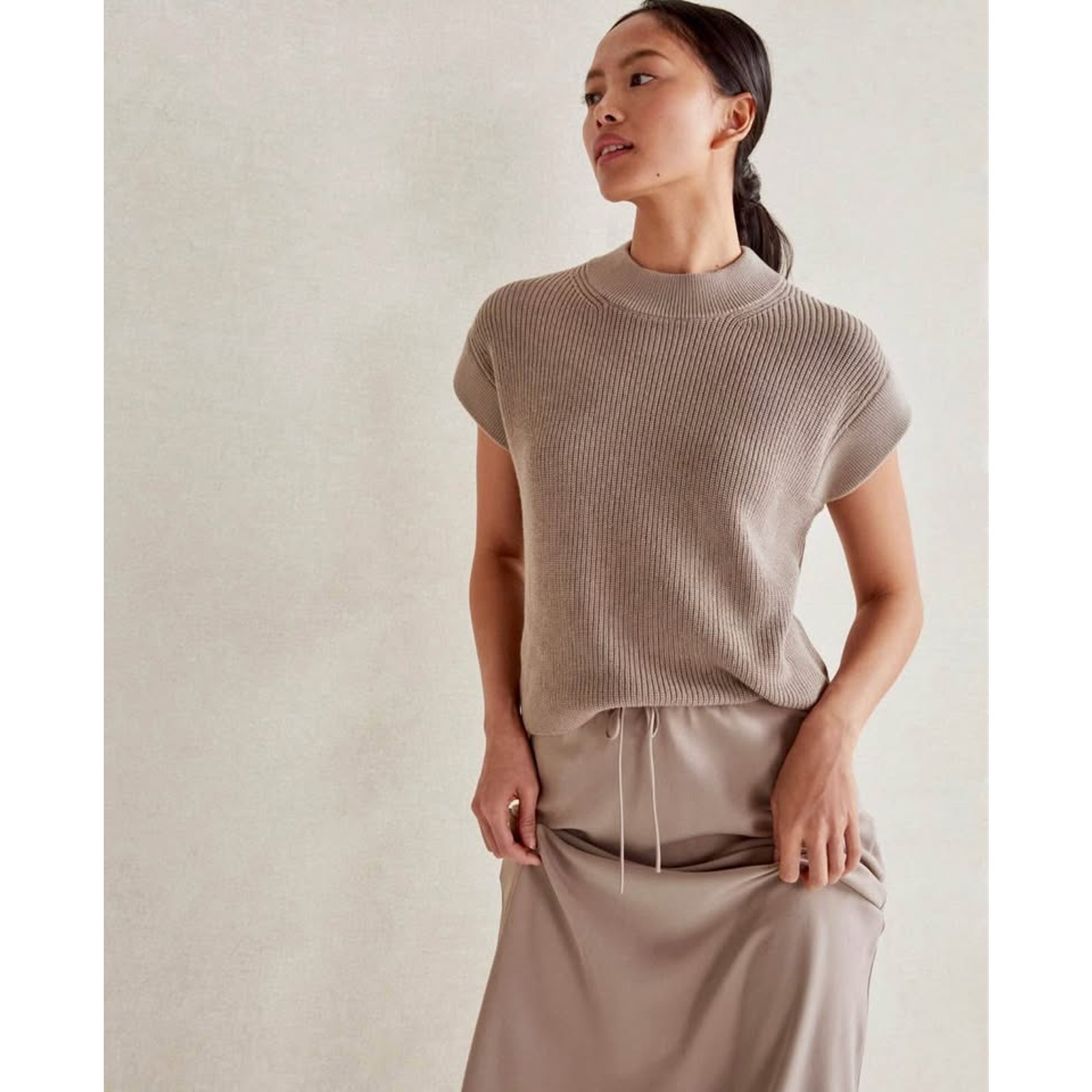 NWT Haven Well Within Organic Cotton Short Sleeve Sweater