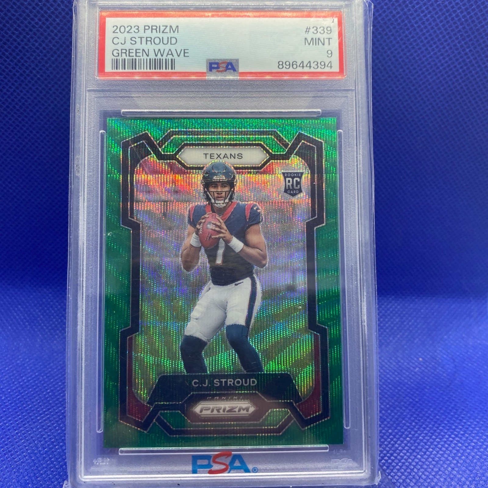 PSA 2023 Panini Prizm - C.J. Stroud #339 - Green Wave Prizm - Mint PSA 9
