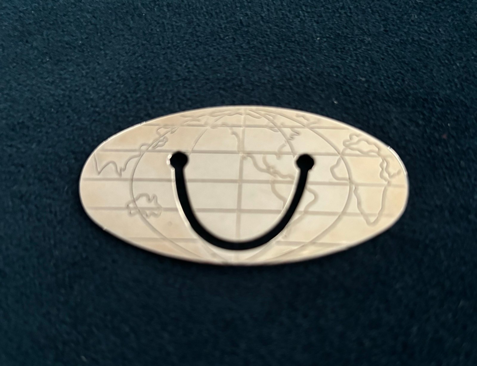 RARE Vintage Tiffany & Co. Sterling Silver World Map Bookmark 1” x 2”