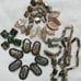 Vintage Abalone Paua Shell Jewelry Beads Pieces