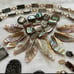 Vintage Abalone Paua Shell Jewelry Beads Pieces