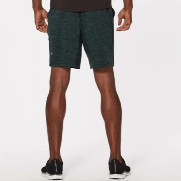 Lululemon Pace Breaker Short 9 Linerless Amplified Dark Emerald Black