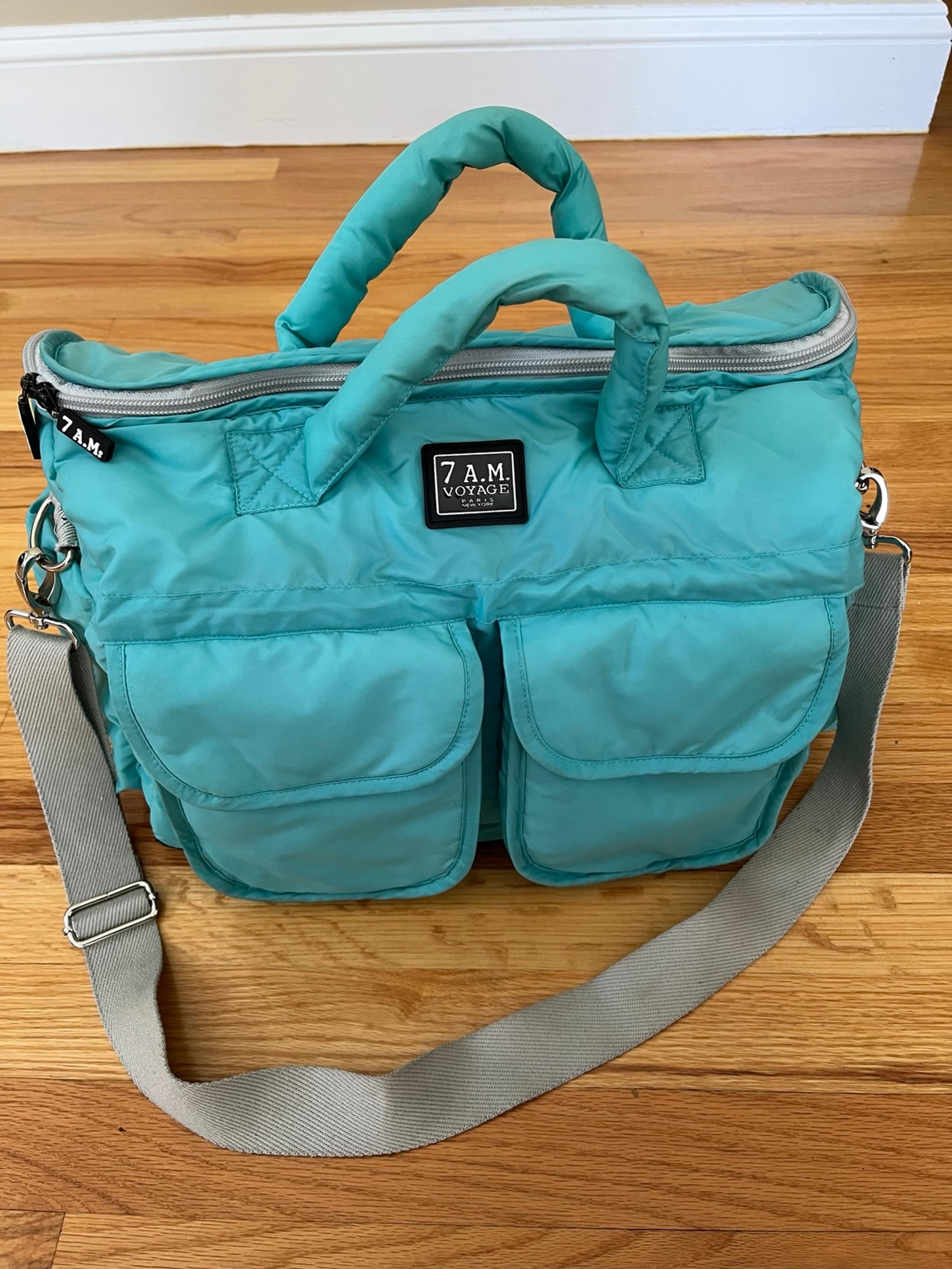 7 A.M. ENFANT VOYAGE DIAPER BAG BLUE