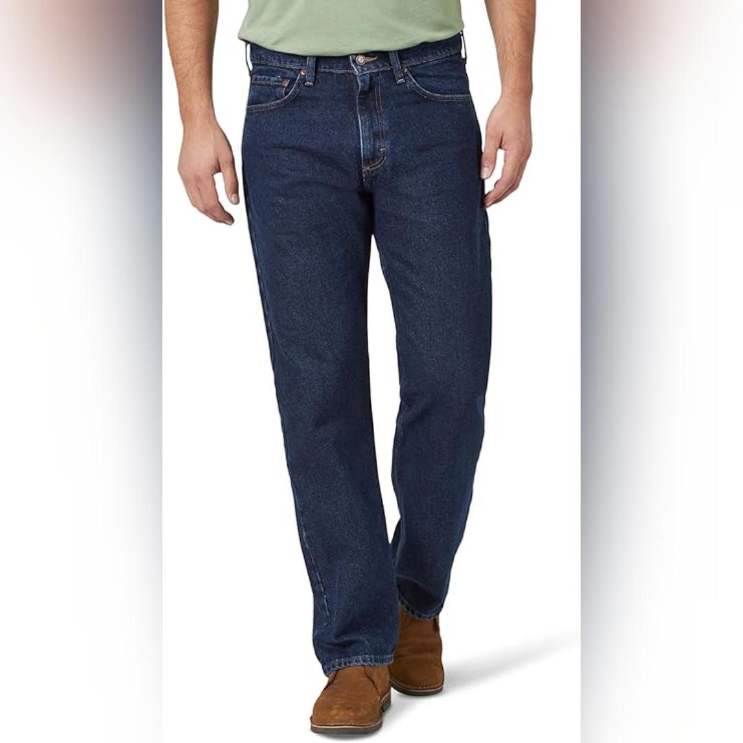 NWT Wrangler Authentics Men's Classic 5-Pocket Relaxed Fit Cotton Jeans, 50x30