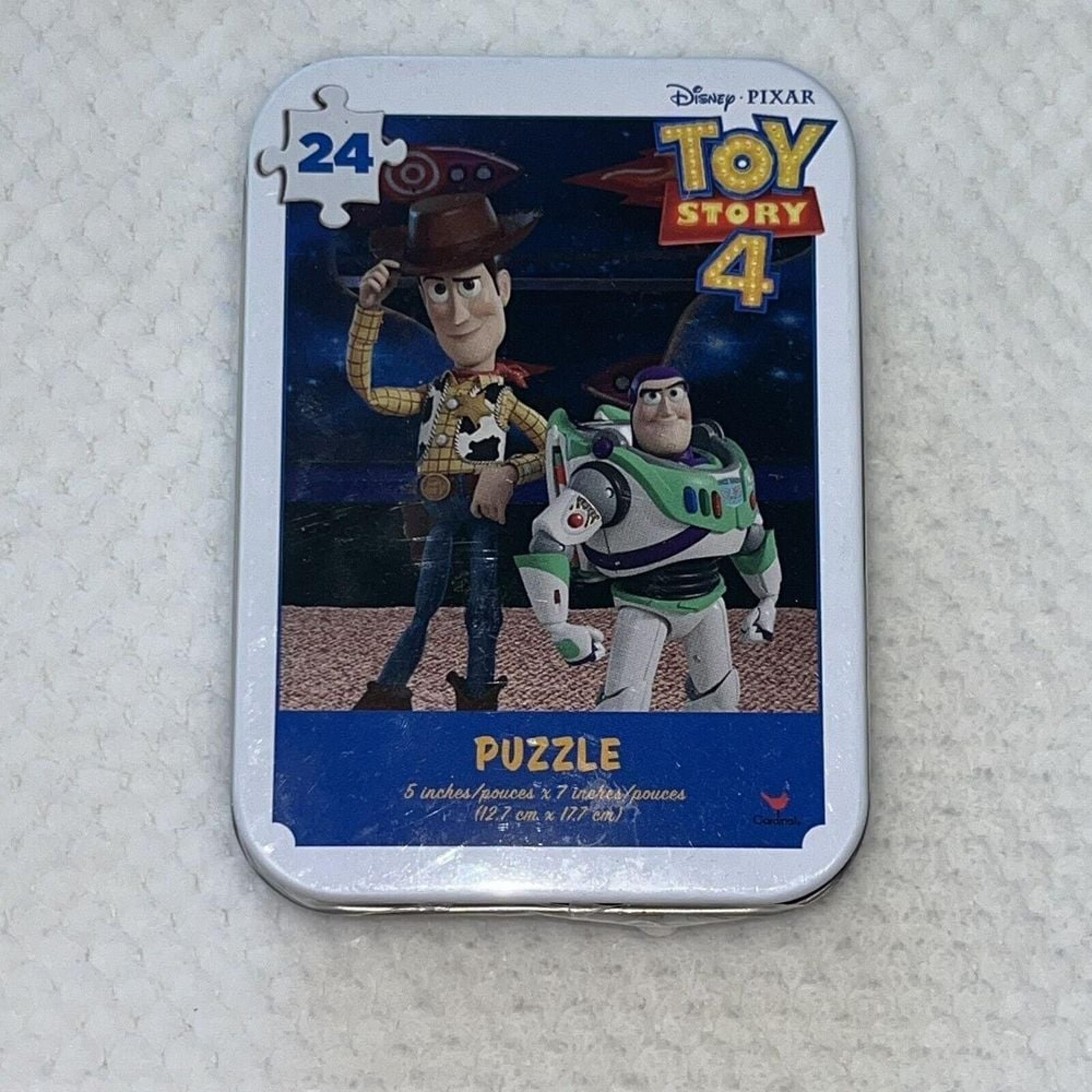 NEW Toy Story 4 Mini Woody & Buzz Puzzle in Collector Tin Box 24 pcs Unsealed