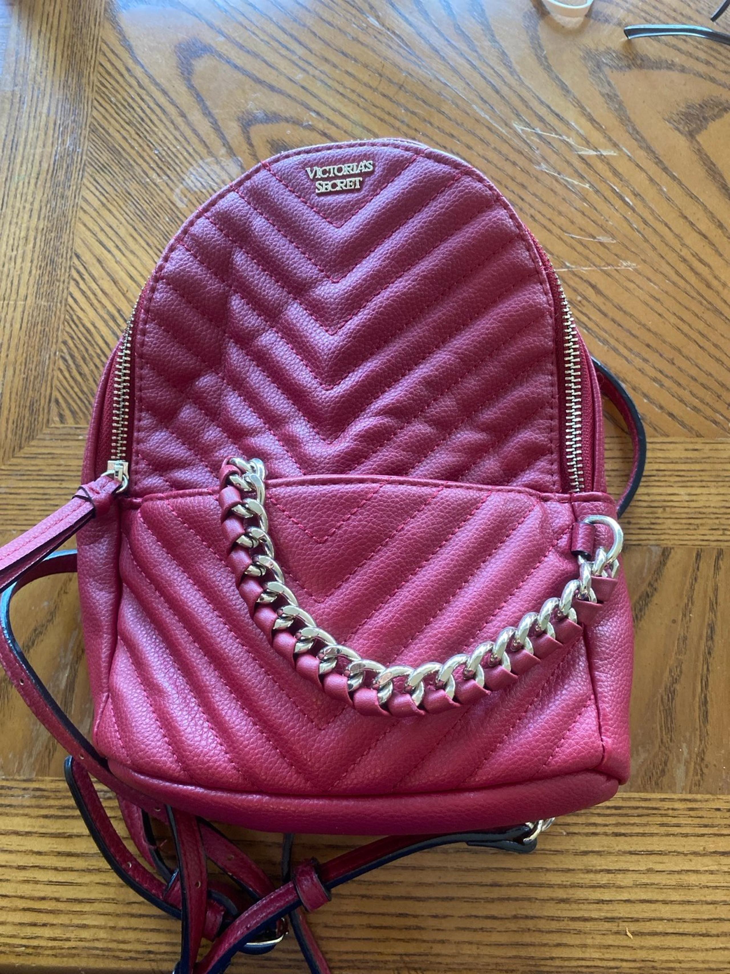 Victoria’s Secret mini red backpack pocketbook, leather like. Offers always appr