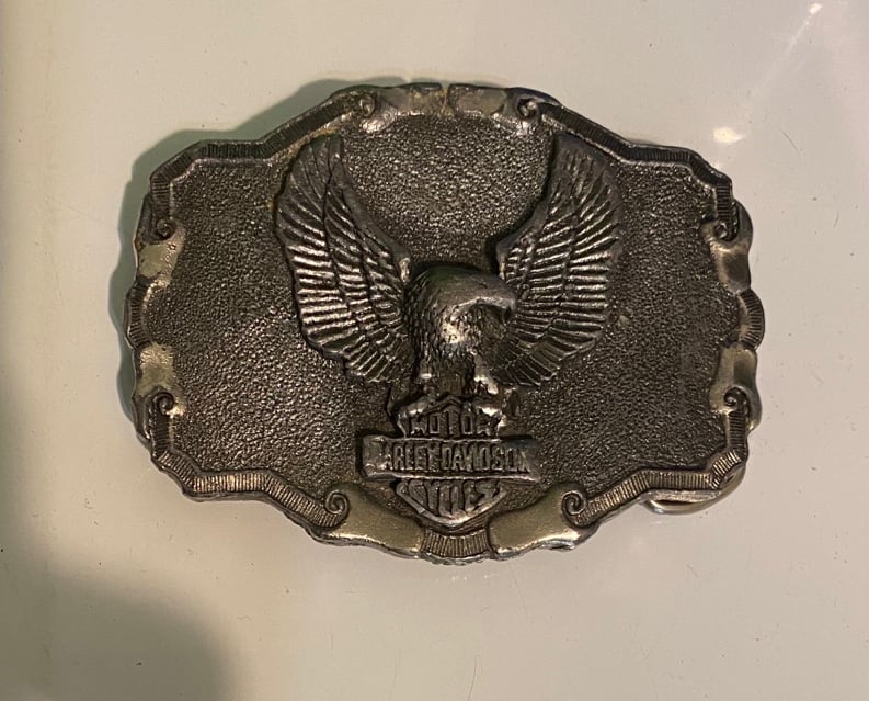 VTG Harley-Davidson Silver Belt Buckle•Made in USA