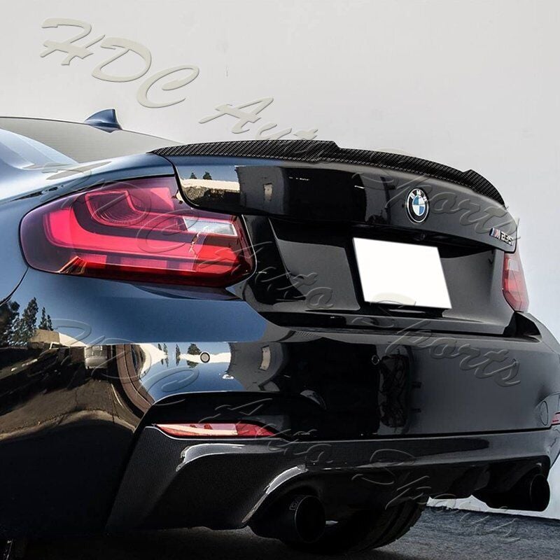 For 2014-2021 BMW 2-Series F87 F22 V-Style Real Carbon Fiber Trunk Spoiler Wing
