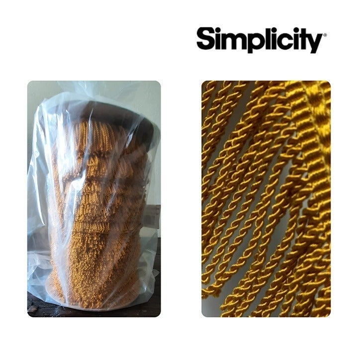SIMPLICITY CONSO 2 Acet Gold Bullion Fringe Twist Color 72 YD SPOOL SEW Crafts