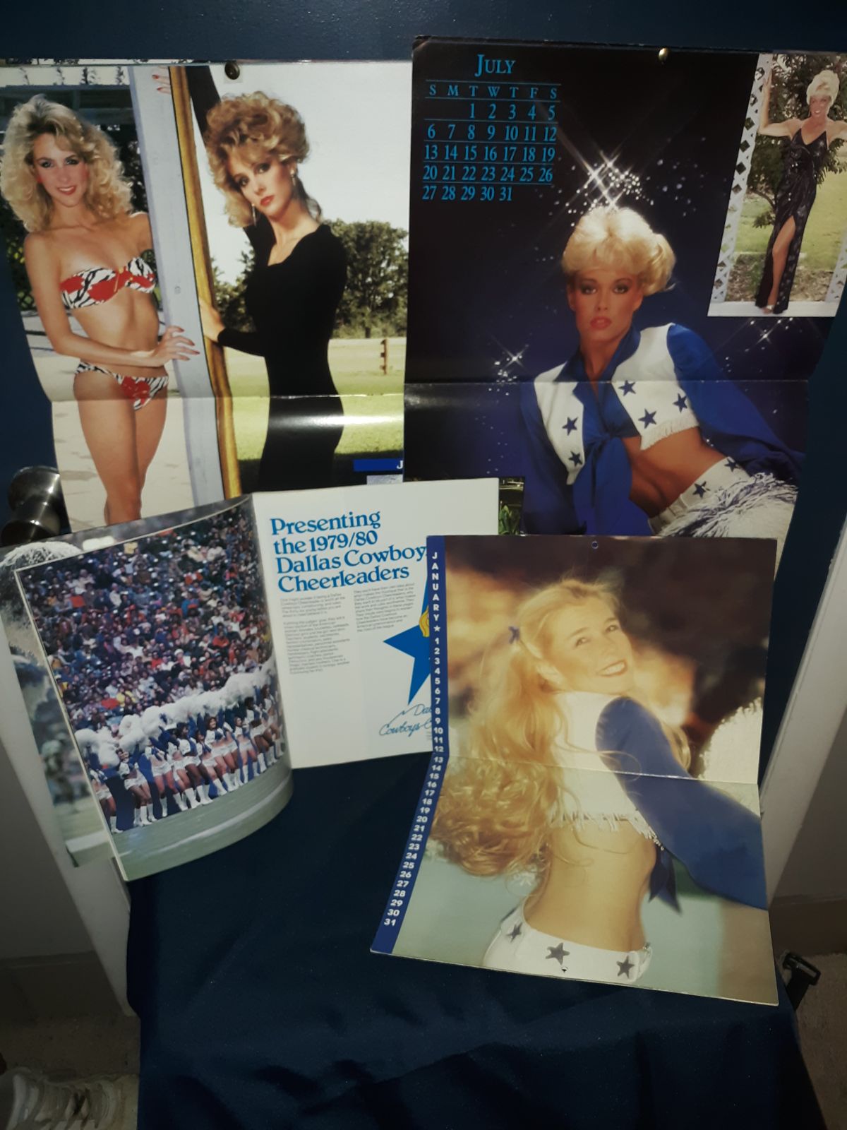 4 Vintage Pin-up Cowboys Cheerleaders