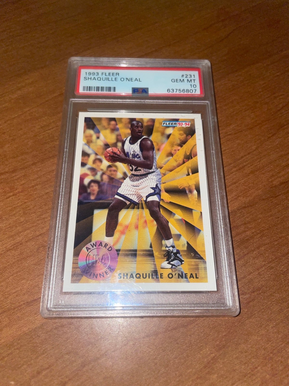 1993-FLEER-SHAQUILLE-ONEAL-PSA-10-LOW-POP-