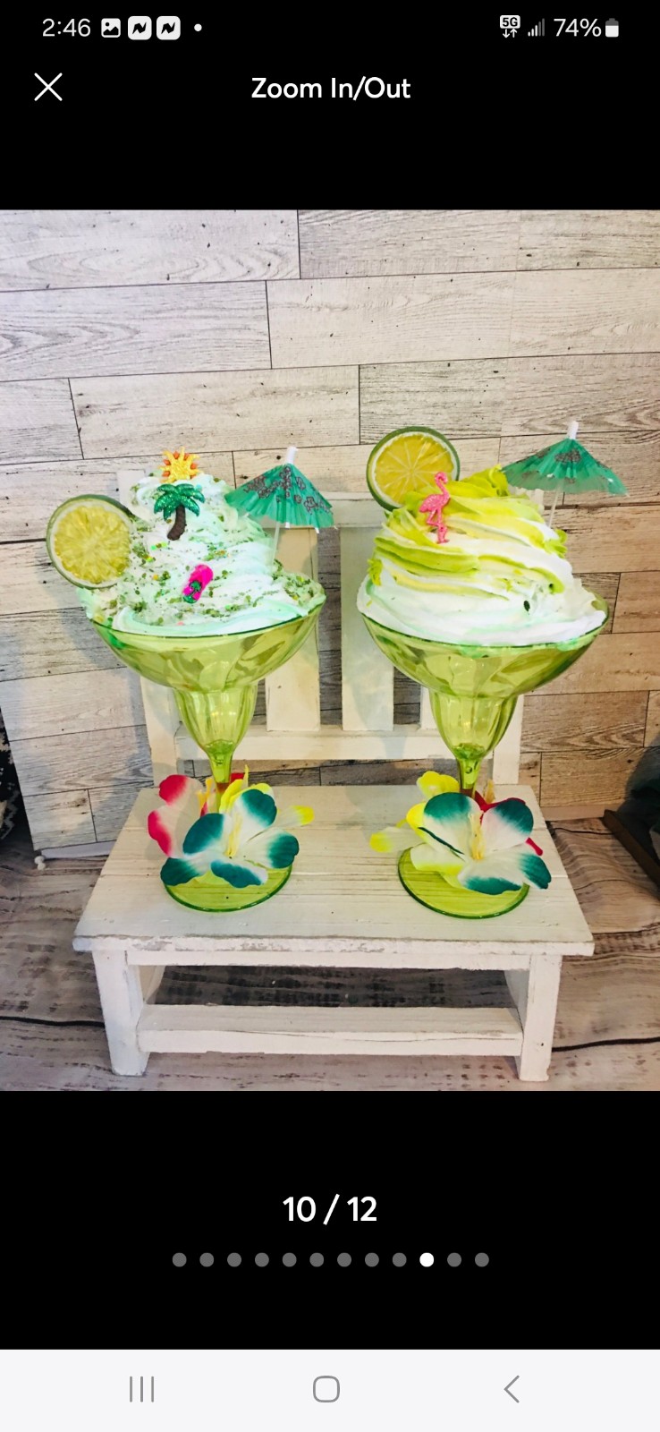 2 Lime Hawaiian Faux whip 14 decor Margaritas