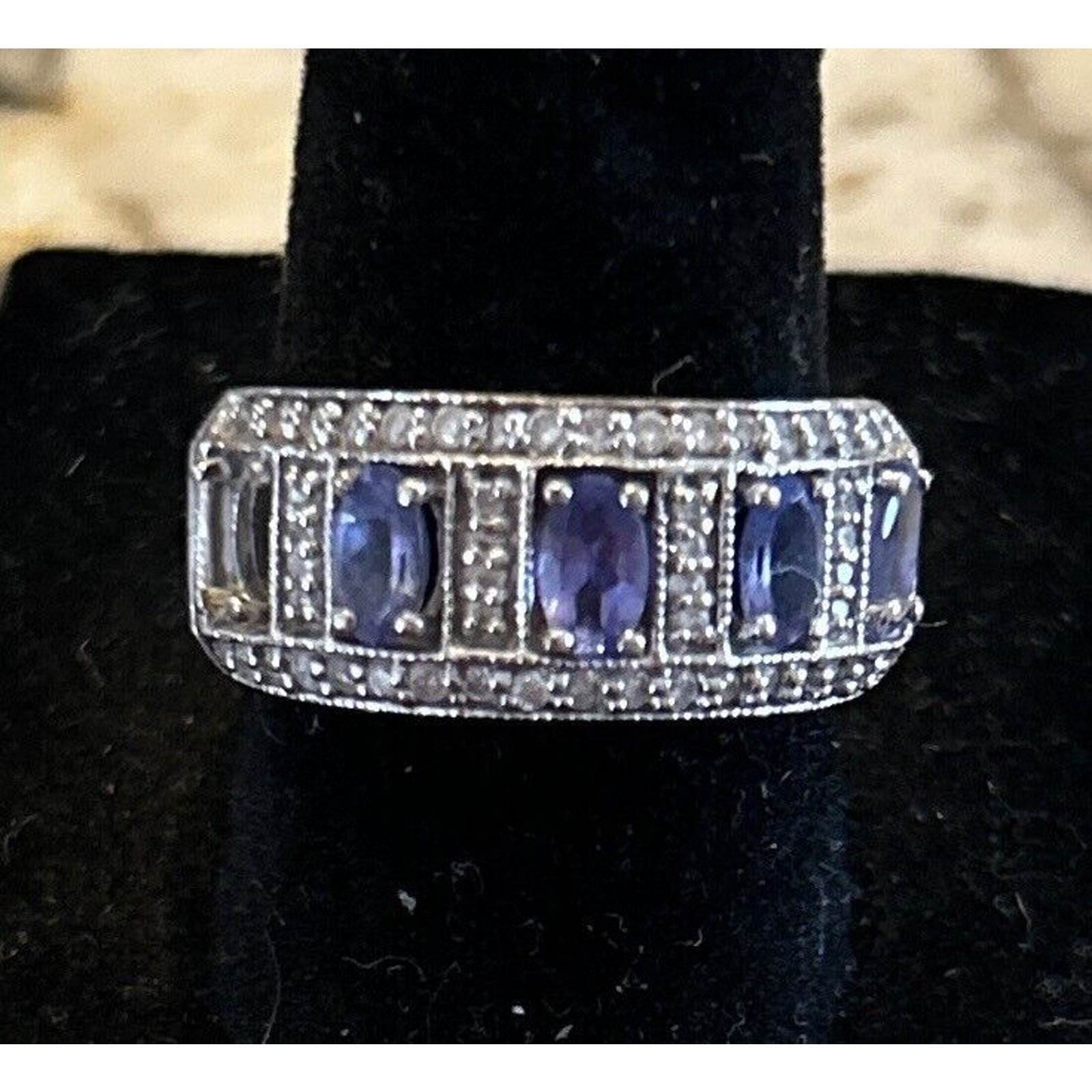 Effy Bita 14K White Gold Tanzanite & Diamond Ring