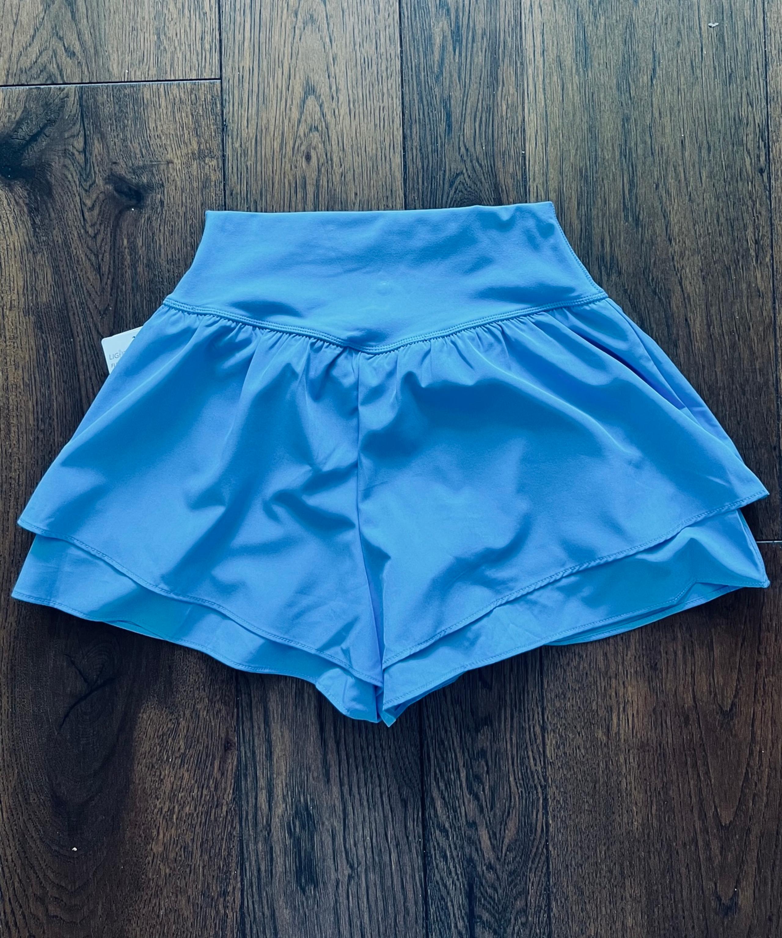 Yogalicious ~ 2 in 1 lined women’s shorts ~ Blue