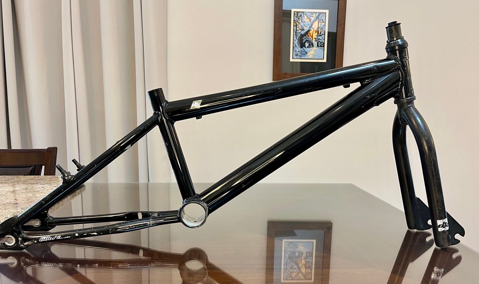 2006 DK Charger BMX 20” Frame & Fork, 20.5” TT, Mid-School, Bandit Black