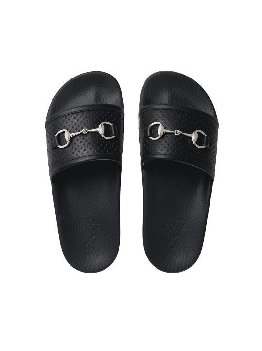 Children's Horsebit leather slides