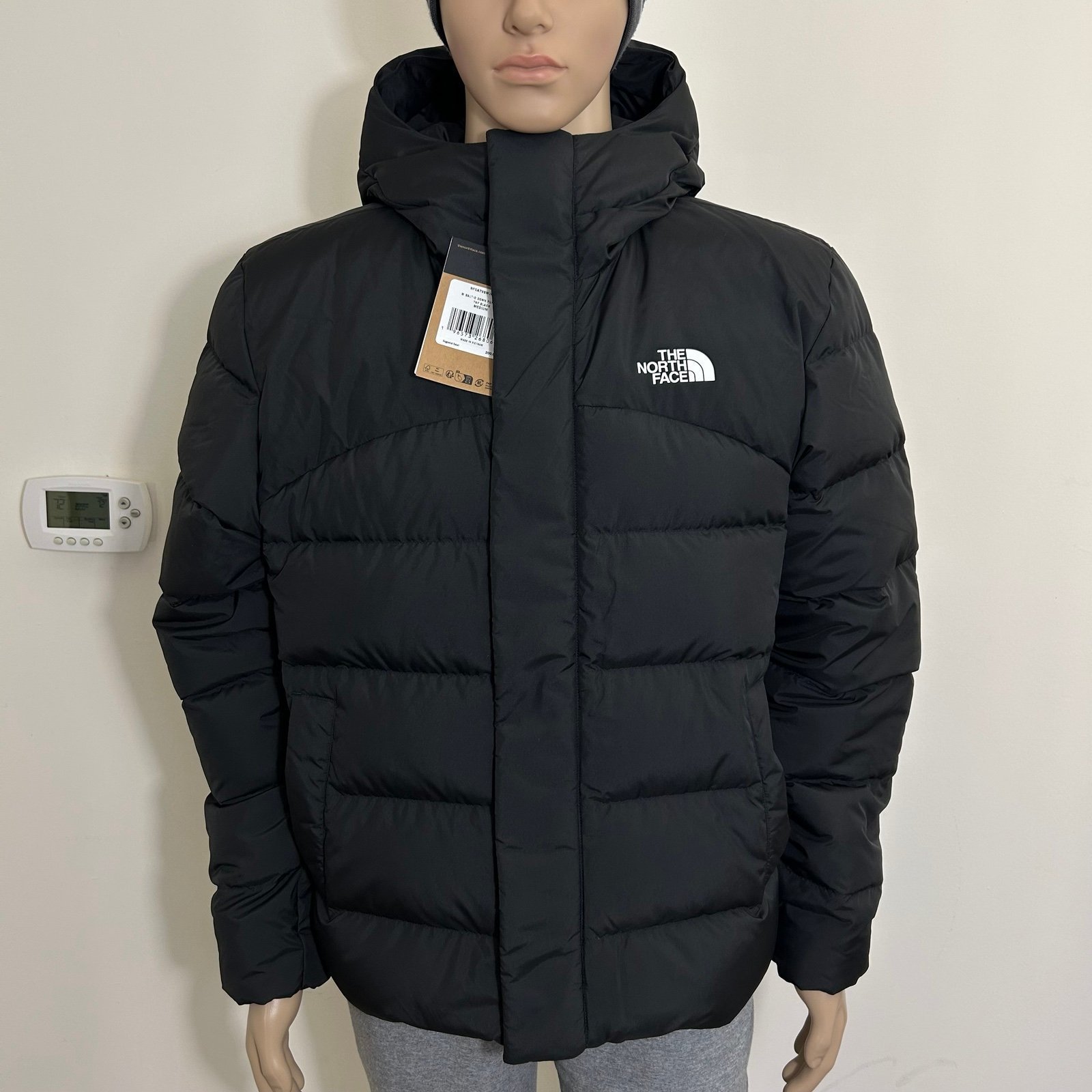 The North Face Men's Baltic Down Puffer Hoodie Jacket TNF Black Sz XL