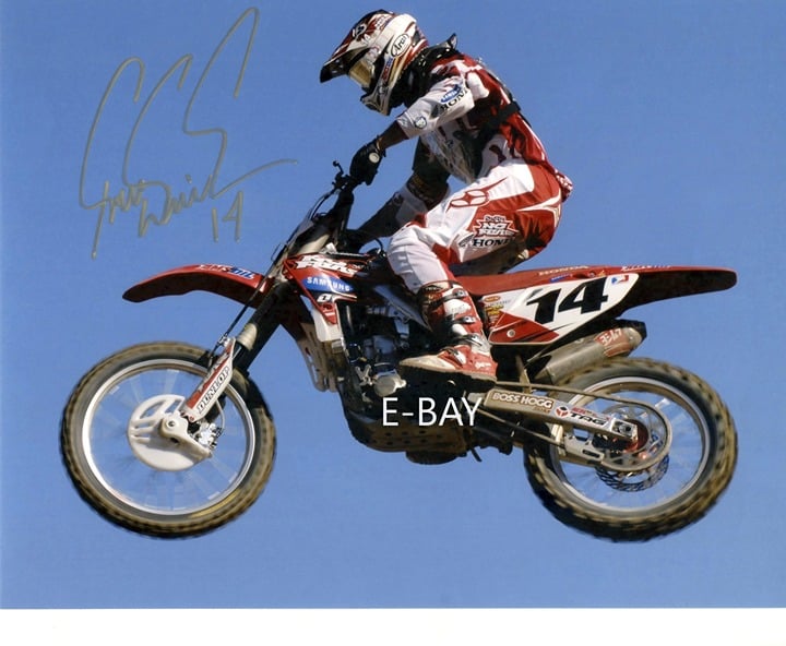 Signed 8X10 photo, KEVIN WINDHAM, Jeremy McGrath, Ricky Carmichael, Chad Reed
