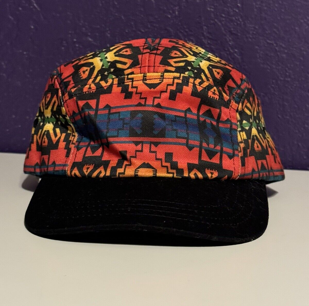 Vintage Pendleton Strapback Hat 5 Panel USA Made 90s Aztec RRL Filson ACG Rare