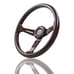 NEW JDM UNIVERSAL 350MM DARK WOOD STYLE Acrylic Deep Dish 6 Holes Steering Wheel