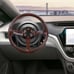 NEW JDM UNIVERSAL 350MM DARK WOOD STYLE Acrylic Deep Dish 6 Holes Steering Wheel