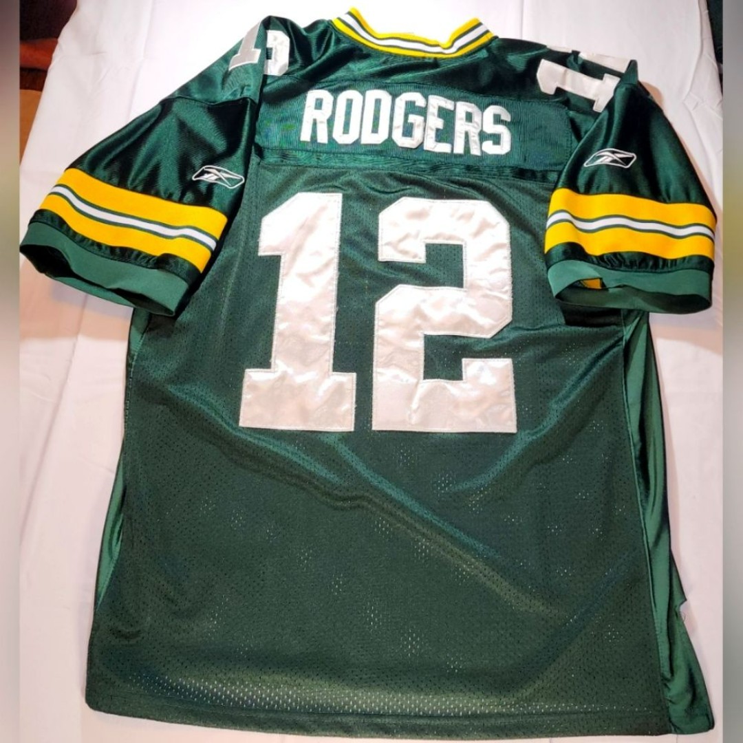 NFL REEBOK AARON RODGERS MENS # 12 JERSEY SIZE 52 GREEN
