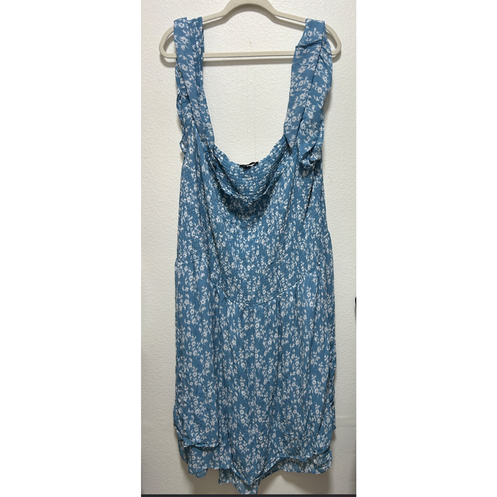 Hatch Blue and White Floral Spring Maternity Cosette Dress Size 4/XL